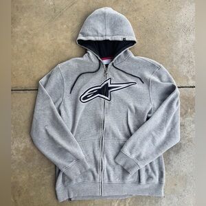 Vintage Rare Alpinestars Black and White Logo Tag with boxy fit